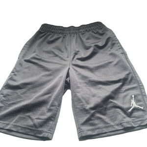 Youth Nike Air Jordan Mesh Basketball Shorts-Dark Gray-Size Small